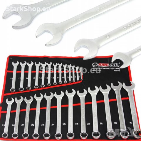 Комплект 25 броя звездогаечни ключове 6-32mm Mar-Pol