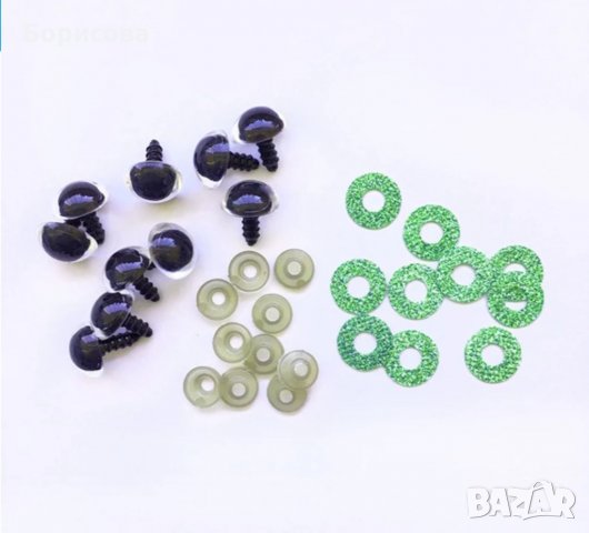 Блестящи очички на винт за плетени играчки, декорация, амигуруми , снимка 5 - Други - 30338239