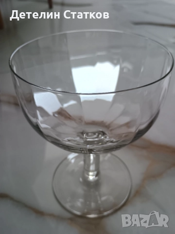 Елегантен комплект стъклени купе чаши 2 бр, снимка 4 - Чаши - 52431397