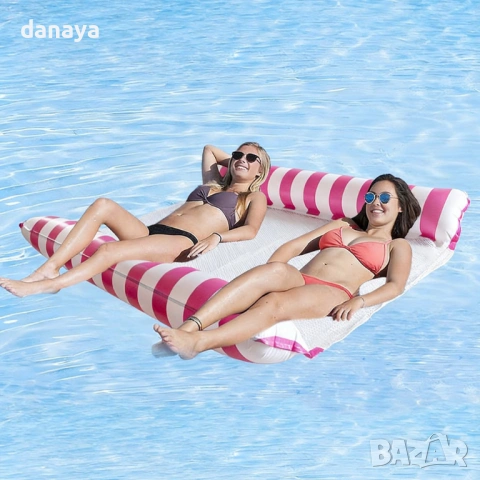 6570 Голям надуваем воден хамак за двама плаващ шезлонг, 120×130 см, снимка 2 - Водни спортове - 54127871