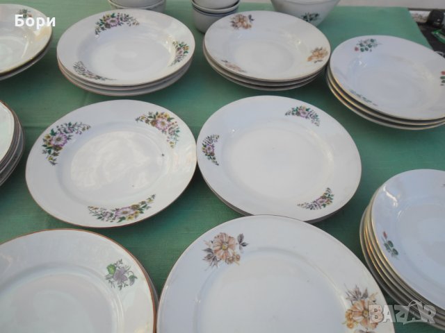 Български порцелан чинии,купи сосиера  37 части, снимка 6 - Чинии - 34882052