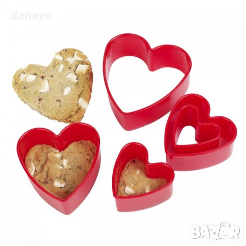 2635 Формички за сладки Сърце Цвете Кръг Квадрат, снимка 3 - Форми - 35257147