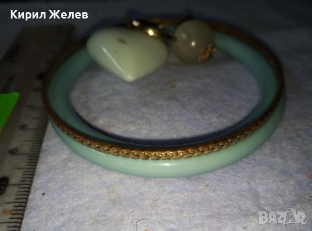 ЕФЕКТНА ДВОЙНА ВИНТИДЖ - АРТ ГРИВНА със СЪРЧИЦА и ПЕРЛИЧКА - БРОНЗ и СИНТЕТИКА 38859, снимка 10 - Гривни - 42116737