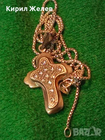 СКЪПОЦЕНЕН АРТ КРЪСТ с НЕЖНА СРЕБЪРНА ВЕРИЖКА СРЕБРО 925 с БЯЛА ПОЗЛАТА и ИСКРЯЩИ ЦИРКОНИ 29167, снимка 15 - Колиета, медальони, синджири - 50136190