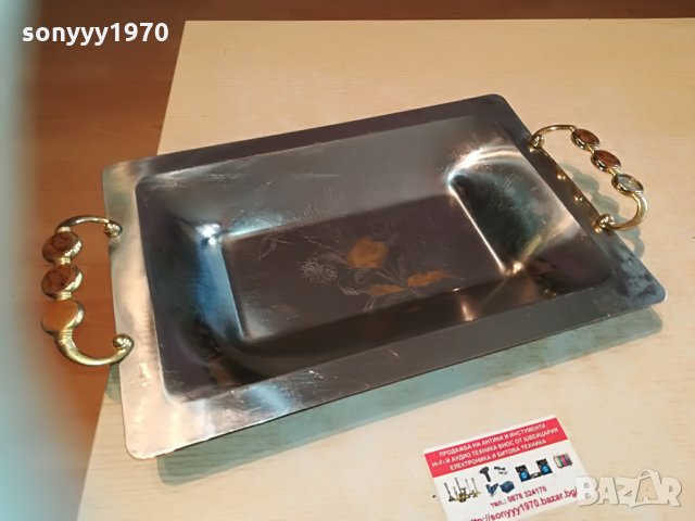 made in italy-inox 18/10 gold-внос швеицария 42х24х4см, снимка 6 - Колекции - 29952312