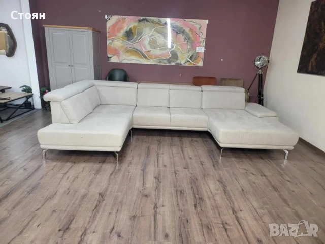 ПРОМОЦИЯ!!! Бежов П - образен ъглов диван ZE-EM20021, снимка 5 - Дивани и мека мебел - 52838362