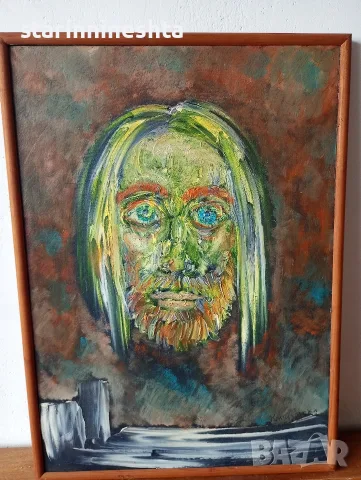 стара картина Петър Дънов Беинса Дуно П. Капитански Peter Deunov Beinsa Douno Painting by Kapitanski, снимка 2 - Антикварни и старинни предмети - 56151159