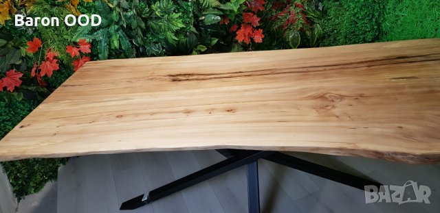 Трапезна маса, маса за хранене с жив ръб от масивно дърво Бряст, снимка 6 - Маси - 38242695