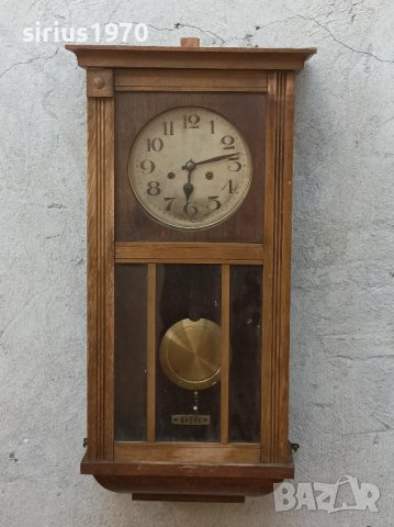   немски  стенен механичен часовник работещ, снимка 3 - Стенни часовници - 42081957