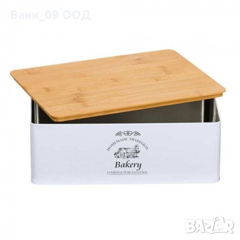 Красива кутия за сладки-бамбук и метал, снимка 2 - Аксесоари за кухня - 31555751