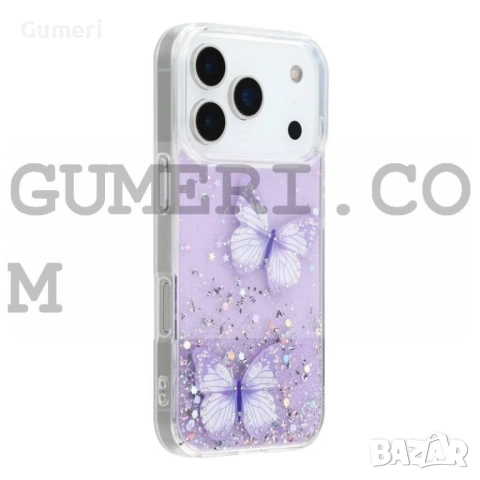 Apple iPhone 17 Pro Max  Силиконов Гръб с Пеперуди, снимка 5 - Калъфи, кейсове - 52177246