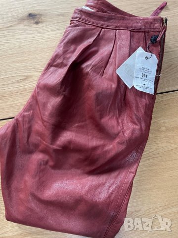 DAY BIRGER et MIKKELSEN уникален нов кожен панталон, ЕСТЕСТВЕНА кожа. 36 размер, снимка 3 - Панталони - 38610241