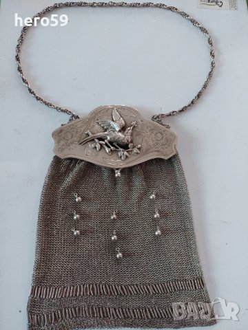 Сребърна дамска чантичка(уникат-сребро 800 проба), снимка 15 - Антикварни и старинни предмети - 38527562