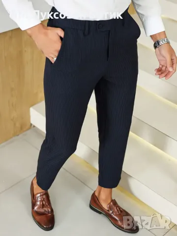 👖✨ Мъжки панталони с тесен силует – елегантен бизнес-кежуал стил за модерния мъж! ✨👖, снимка 3 - Панталони - 50313750