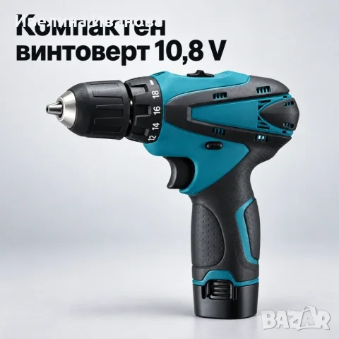 Акумулаторен винтоверт 10,8 V с 2 батерии. , снимка 4 - Винтоверти - 56314668