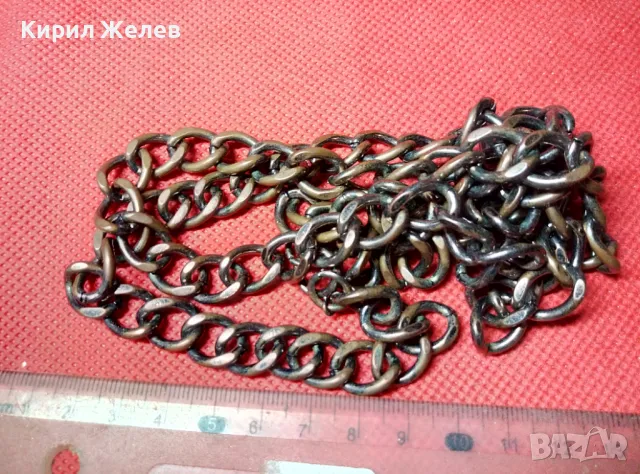 ЗДРАВ ПОМЕДНЕН ЛАНЕЦ ВЕРИЖКА КОЛИЕ от БЛАГОРОДНА СТОМАНА ВИНТИДЖ ПЛЕТКА 47320, снимка 8 - Колиета, медальони, синджири - 47296122