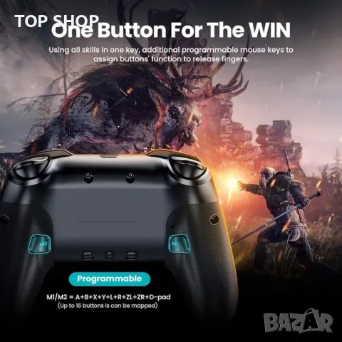 Контролери за безжичен превключвател VOYEE, съвместими с контролери Switch Pr, снимка 4 - Друга електроника - 48782073