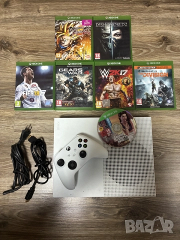 Xbox One S White 500GB + игри, снимка 3 - Xbox конзоли - 56299955