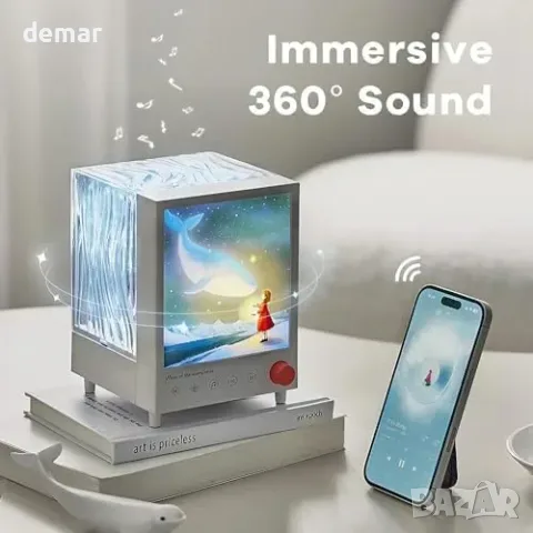 One bird Northern Lights Aurora & Galaxy проектор със звездно нощно осветление и Bluetooth говорител, снимка 2 - Прожектори - 55849751