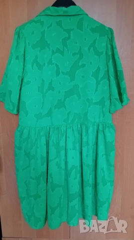 Зелена асиметрична рокля , снимка 10 - Рокли - 51548482