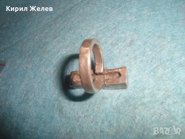 СТАРИНЕН СРЕБЪРЕН АРТ НУВО ПРЪСТЕН ВИСОКА ПРОБА МАСИВНО СРЕБРО РЪЧНА МАЙСТОРСКА ИЗРАБОТКА 26841, снимка 13 - Пръстени - 34884003