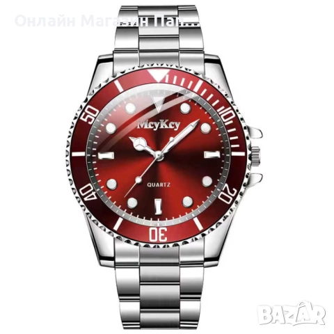 Мъжки кварцов часовник – модерен циферблат, бизнес и ежедневен стил, спортен дизайн, снимка 5 - Мъжки - 52348068