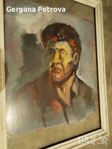 Картини Портрет на мъж, Стари къщи с въглен, Къщи