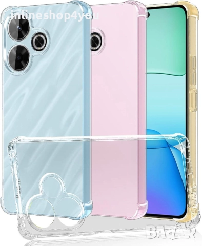 Прозрачен 360° Градуса Кейс за Xiaomi Redmi 13