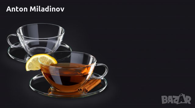 Комплект от 2 бр. чаши със стъклени подложки за топли напитки с вместимост - 300 ml. SIMAX, снимка 3 - Чаши - 31728373