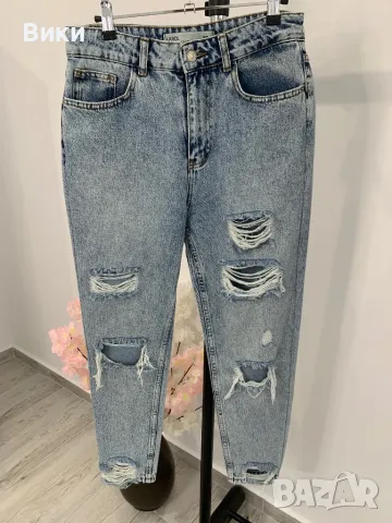 Дънки MOM с висока талия, снимка 8 - Дънки - 49386327