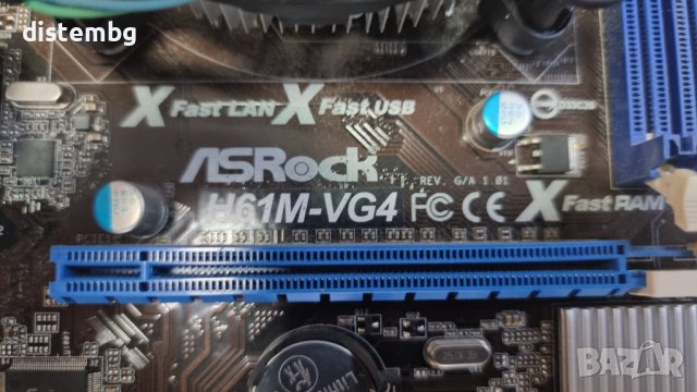 Дънна платка Asrock H61M-VG4 с Процесор Intel Celeron G1650, снимка 3 - Дънни платки - 39137054
