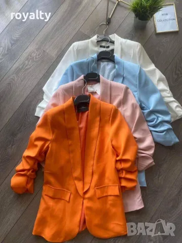 Синьо пролетно сако, снимка 4 - Сака - 49549364