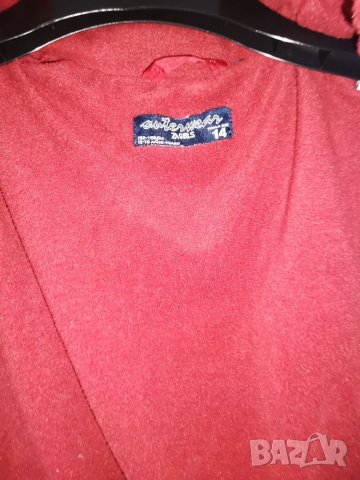 Детско зимно яке ZARA, 152-158 см  12-13г, тъмно червено, много топло с вата и полар, много запазено, снимка 7 - Детски якета и елеци - 35077467