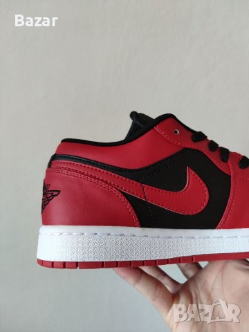 Nike Air Jordan 1 Low Reverse Bred Нови Оригинални Обувки Червени Черни Размер 42 Номер Маратонки , снимка 8 - Маратонки - 39174824