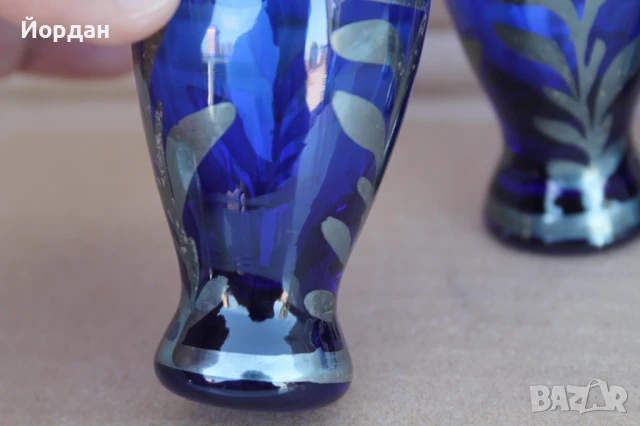 Стъклени чаши със сребърна украса, снимка 6 - Чаши - 51107959