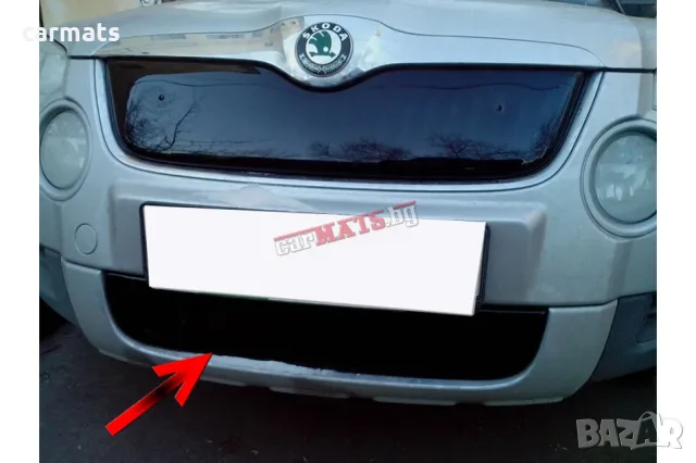 Зимен дефлектор (протектор) за решетка HЕКО за Skoda Yeti (2009-2013) - down