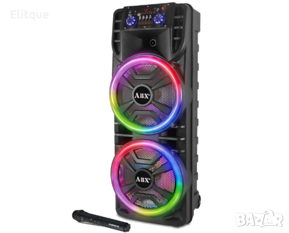 Караоке тонколона с два високоговорителя 2х12 инча XH-1689, снимка 11 - Друга електроника - 52862465