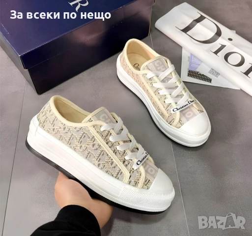 Dior Oblique Дамски Маратонки С Кутия👟Дамски Спортни Обувки Бежово Код S77