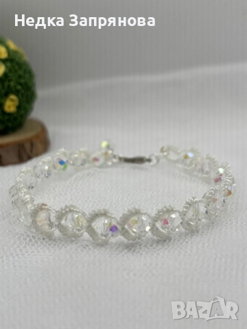 Гривна Стил Ръчно изработена Естествени камъни или стъклени Изработка по поръчка , снимка 16 - Гривни - 52713646