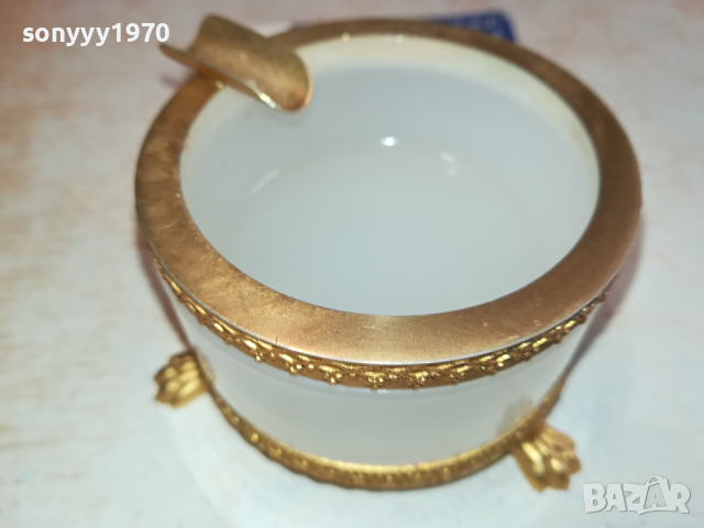 ПЕПЕЛНИК ОТ ГЕРМАНИЯ С МЕДЕН ОБКОВ 1003241535, снимка 4 - Антикварни и старинни предмети - 44698013