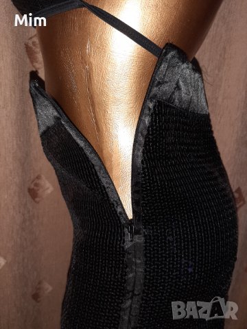 S/M К-т Бюстие и пола с черни пайети , снимка 6 - Корсети, бюстиета, топове - 38687914