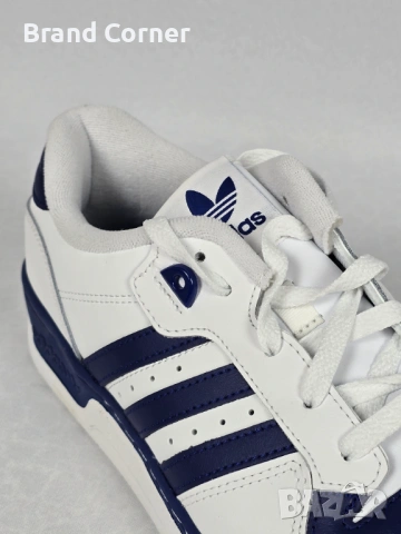 Чисто нови adidas Originals Rivalry Low (Бели/Тъмносини) – Естествена кожа -рст 42 2/3, снимка 4 - Маратонки - 54280363