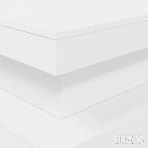 vidaXL Маса за кафе с LED осветление, бяла, 90x50x40 см, снимка 10 - Маси - 56148222