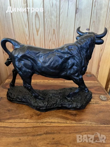 Скулптура пластика на бик , снимка 5 - Антикварни и старинни предмети - 54007337