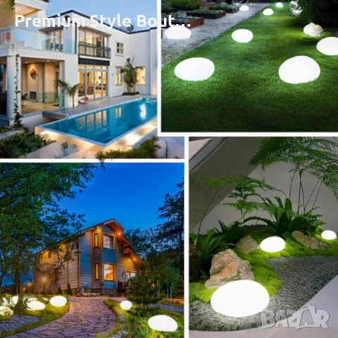 Led соларна лампа Stone - красив дизайн и естествен вид, снимка 3 - Други стоки за дома - 53923959