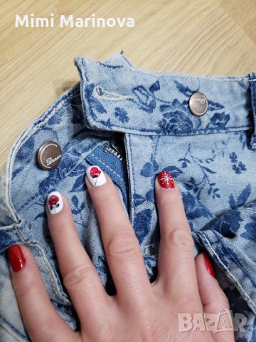 Двулицеви дънки Denim с принт цветя две лица, снимка 5 - Дънки - 31144248