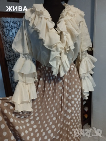 RALPH LAUREN  дамска блуза цвят"слонова кост", снимка 9 - Ризи - 54012588