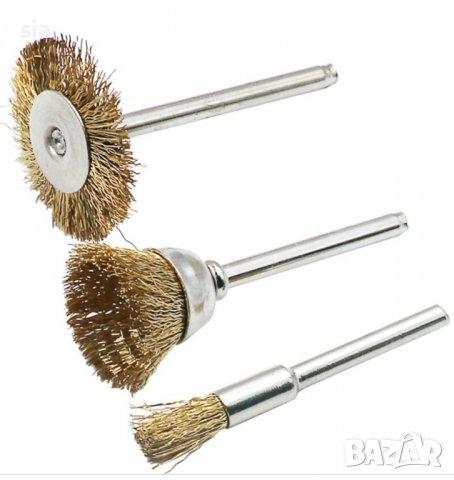 Четки телени, за бормашина комплект 3 броя 