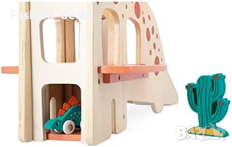 Нова детска дървена играчка Janod J05835 динозавър за бутане Подарък дете Коледa, снимка 3 - Други - 42450999