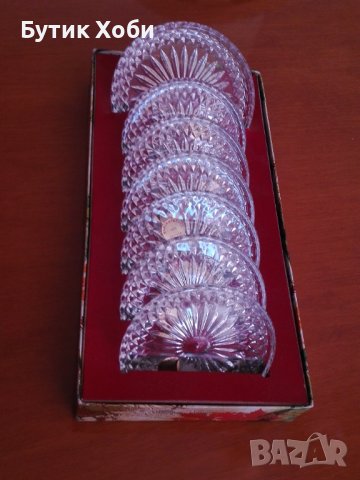 Комплект немски кристални чинийки, снимка 2 - Антикварни и старинни предмети - 36652321